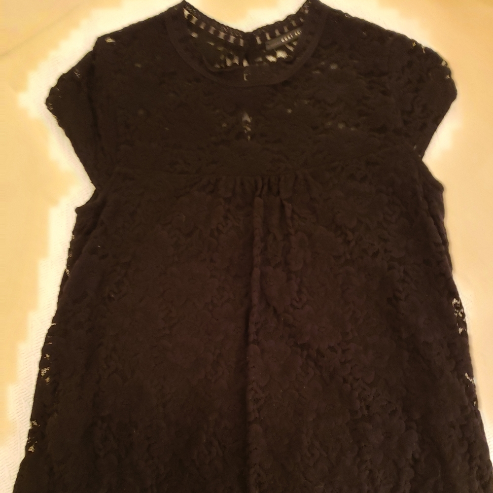 West Kei Black small soft lace top